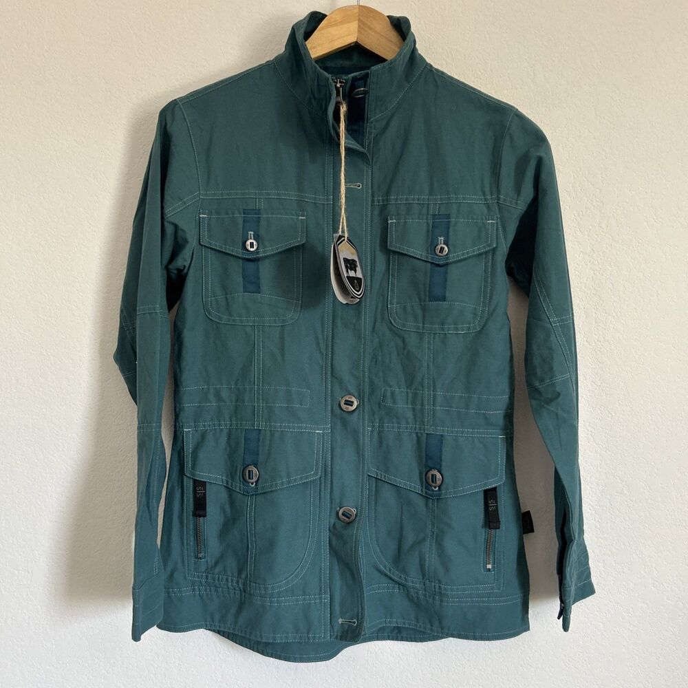 STS RANCHWEAR Keyla Jacket NWT Teal Lightweight Shell Full Zip Coat Sz XS